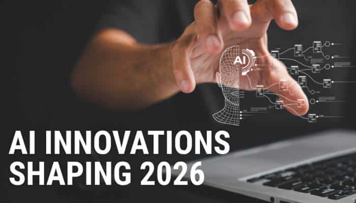 AI Innovations Shaping 2026 - Robo Drone Tech - RoboDroneTech BeaconSoft Latest Tech Info highlighting AI innovations shaping 2026 with artificial intelligence technology, machine learning advancements, digital transformation, and smart automation solutions