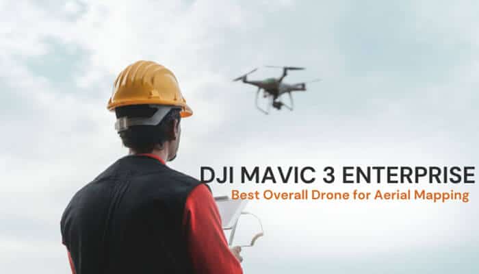 DJI Mavic 3 Enterprise Best Overall Drone for Aerial Mapping - Robo Drone Tech - RoboDroneTech Best Drone for Aerial Mapping featuring DJI Mavic 3 Enterprise used by a professional surveyor for accurate aerial data collection, photogrammetry, and mapping operations
