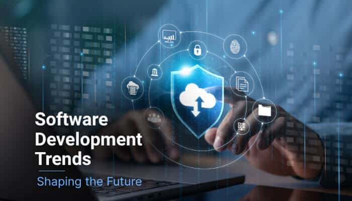 Software Development Trends Shaping the Future - Robo Drone Tech - RoboDroneTech BeaconSoft Latest Tech Info showcasing software development trends shaping the future with cloud computing, cybersecurity, artificial intelligence, automation, and digital transformation technologies