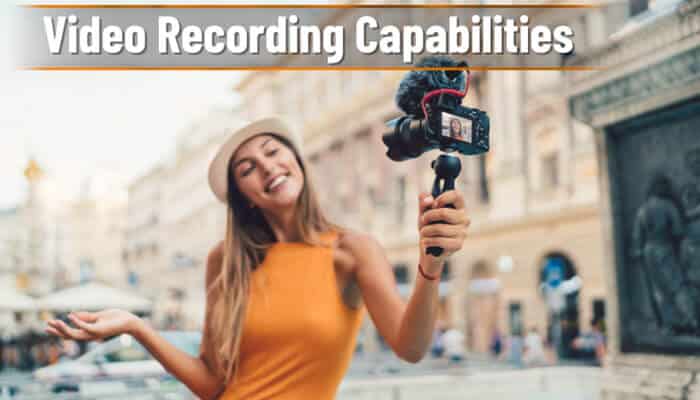 Canon EOS RP Mirrorless Camera video recording capabilities for vlogging and content creation, featuring 4K UHD 24p and Full HD 60p video support.